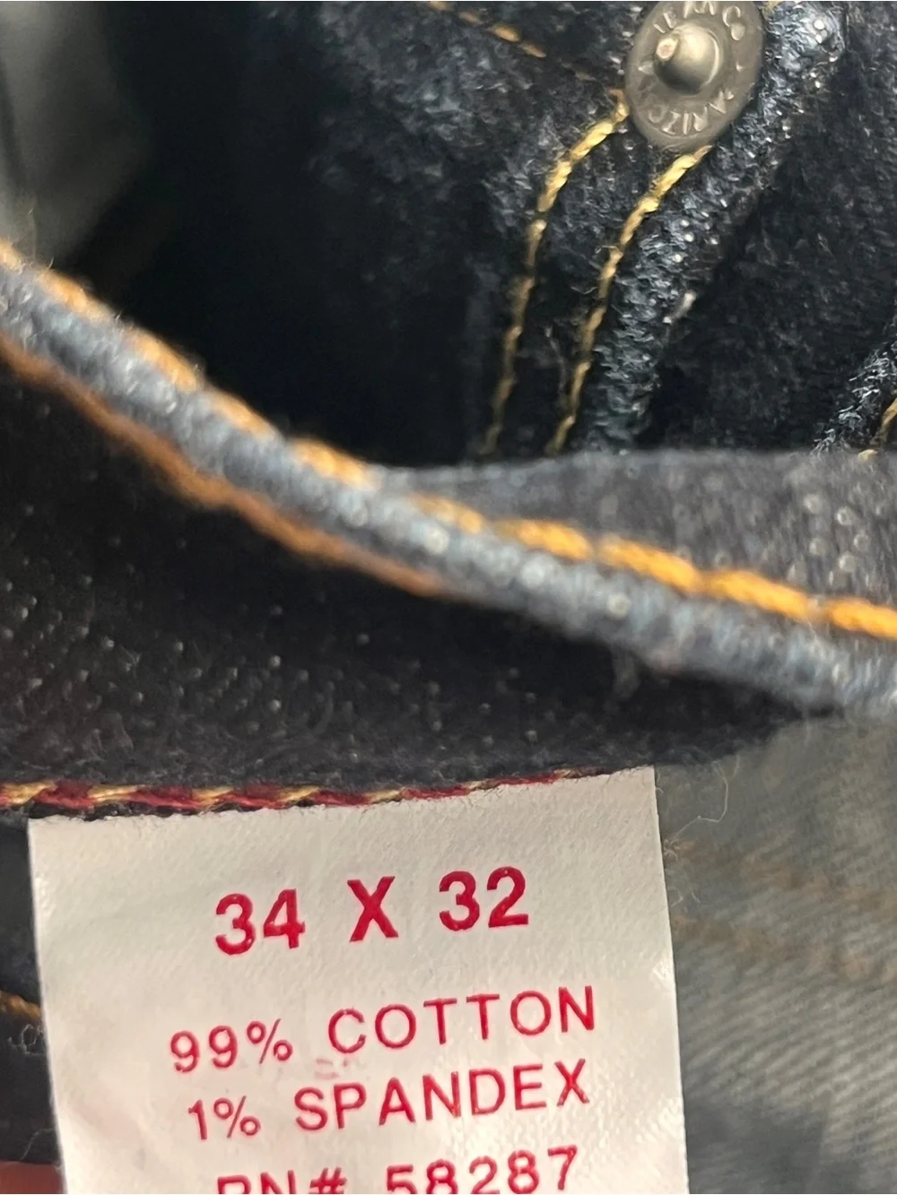 Arizona Jean Co Men's Dark Wash Blue Jeans Size 34 X 32 Stretch Denim